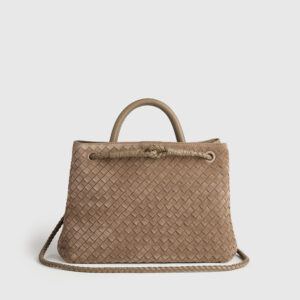 Замшевая сумка портфель romy ручной работы