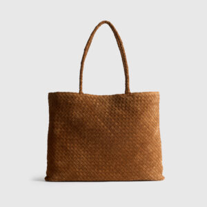 siena suede handwoven tote