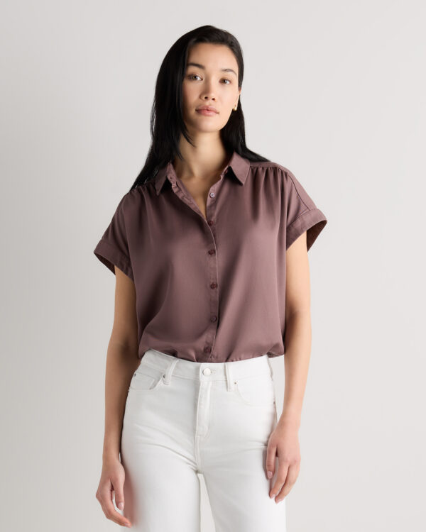 vintage wash tencel camp shirt