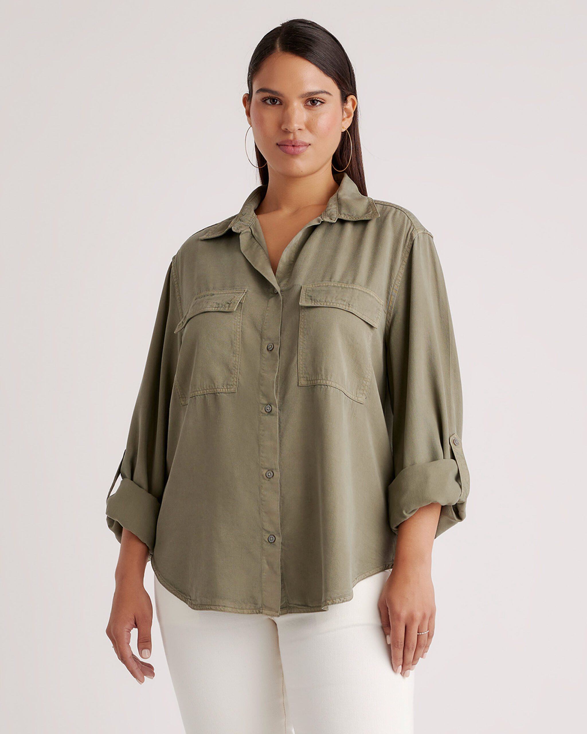 Рубашка vintage wash из тенселя Рубашка vintage wash из тенселя