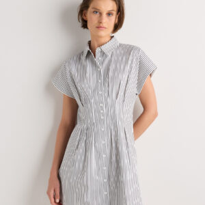 Витрина stretch twill pleated mini shirt dress