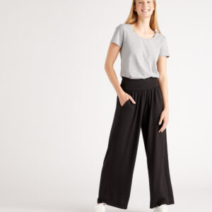 french terry modal wide leg pants