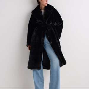 Витрина faux fur maxi wrap coat