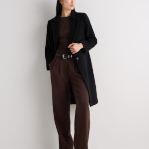 wool cashmere classic single breasted coat