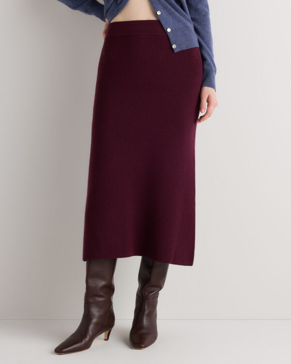 australian merino wool midi skirt