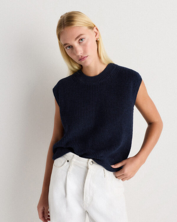 cotton linen sweater tank
