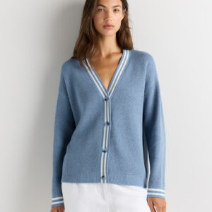 Витрина cotton cashmere textured varsity cardigan