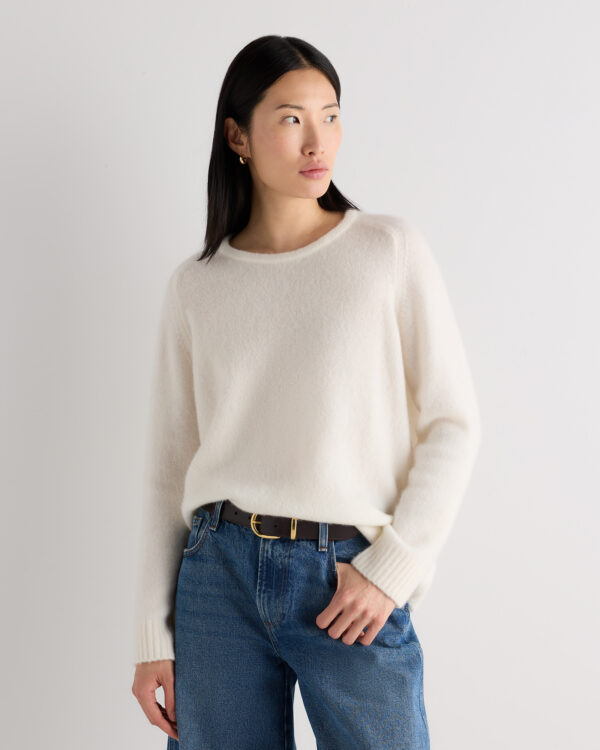 cashmere silk boucle relaxed crewneck