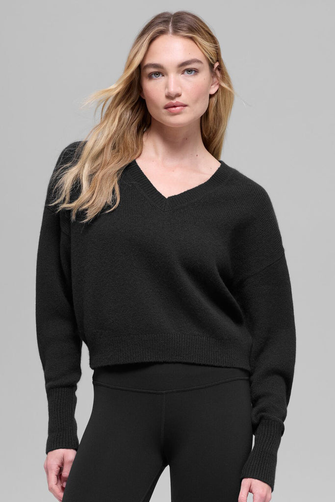 Шерстяной кашемир обрезал новый свитер класса v neck Шерстяной кашемир обрезал новый свитер класса v neck