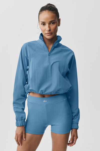Обрезанный 1/4 zip выпускников pullover Обрезанный 1/4 zip выпускников pullover