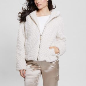 theoline faux fur hooded jacket