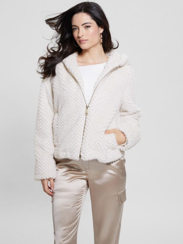 theoline faux fur hooded jacket