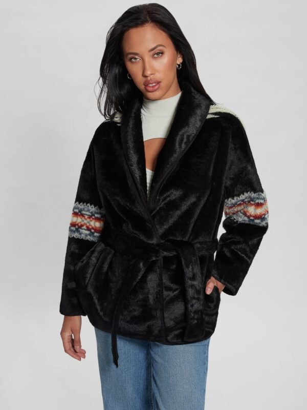 carlotta faux fur wrap jacket