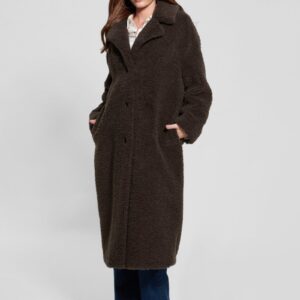 eco alina teddy longline coat