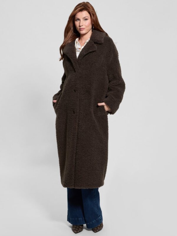 eco alina teddy longline coat