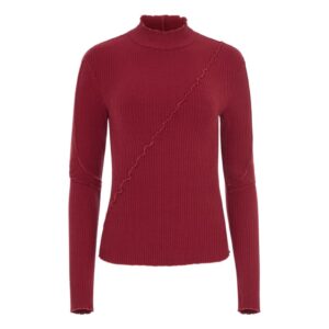 long sleeve lettuce edge top