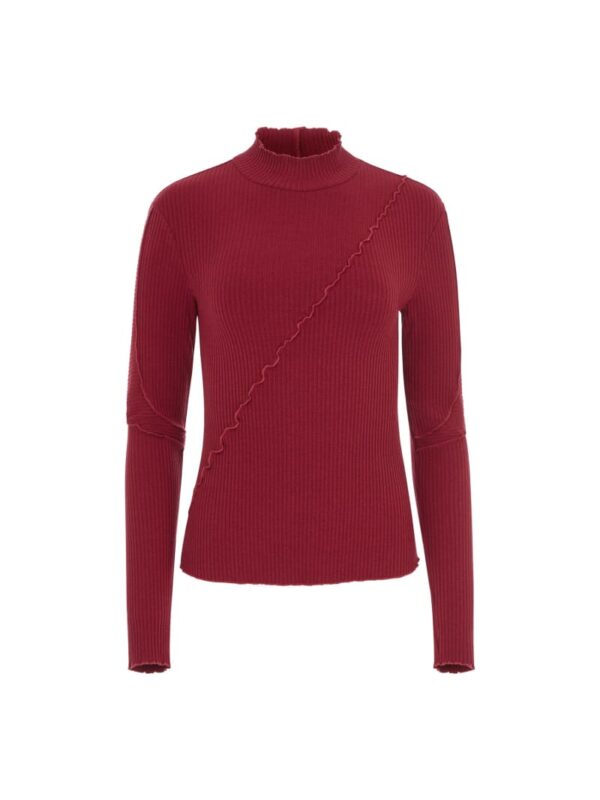long sleeve lettuce edge top