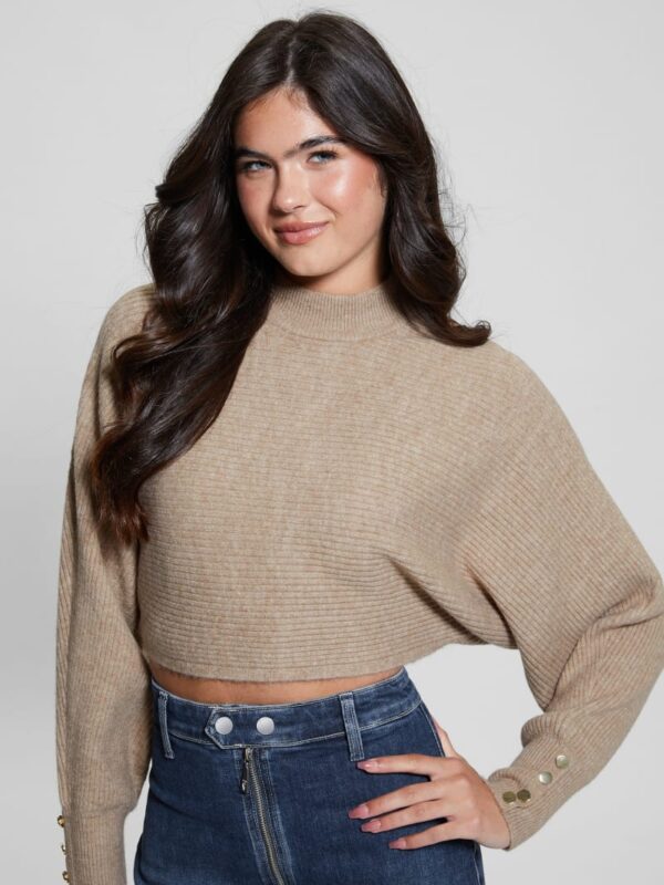 toki open back shrug sweater