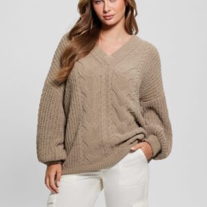 aki chenille cable knit sweater