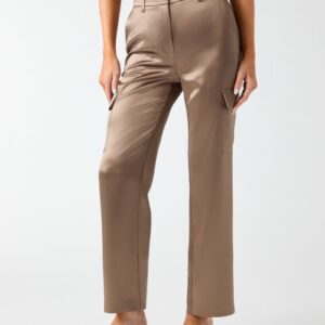 megan cargo satin pants