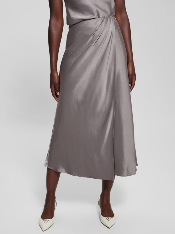 eco anastasia midi satin skirt