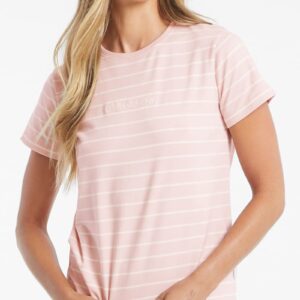 classic embroidered logo striped tee