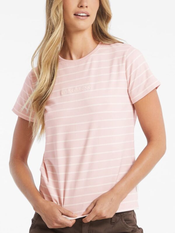 classic embroidered logo striped tee