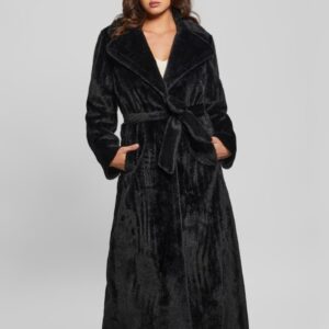 ada longline faux fur coat