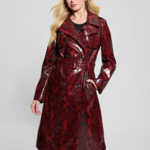 briana faux leather trench coat