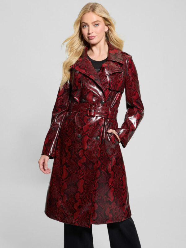 briana faux leather trench coat