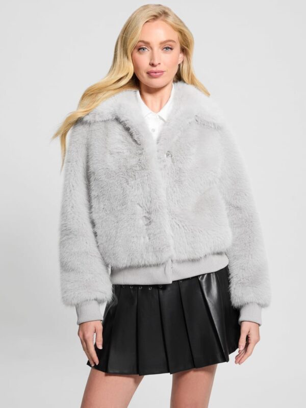 soave faux fur flight jacket