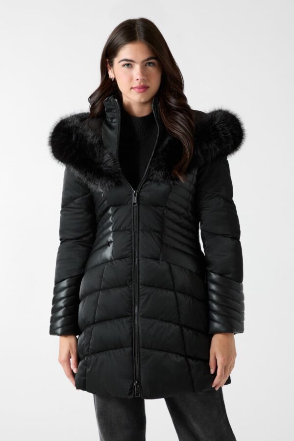 oxana hooded puffer coat