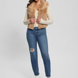 emma faux fur vest