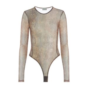 printed mesh bodysuit