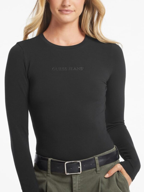 embroidered logo bodysuit