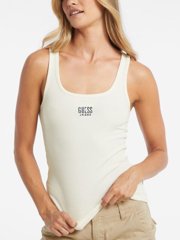 slim embroidered logo tank