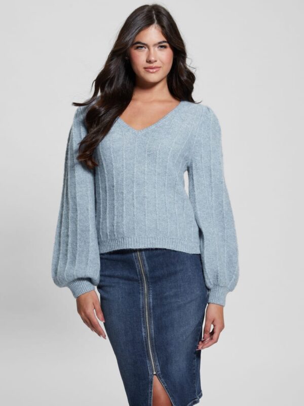 madeline textured v neck sweater