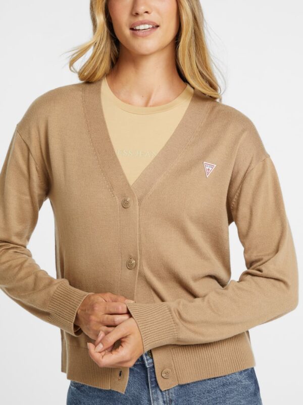 silk and wool blend mini triangle cardigan