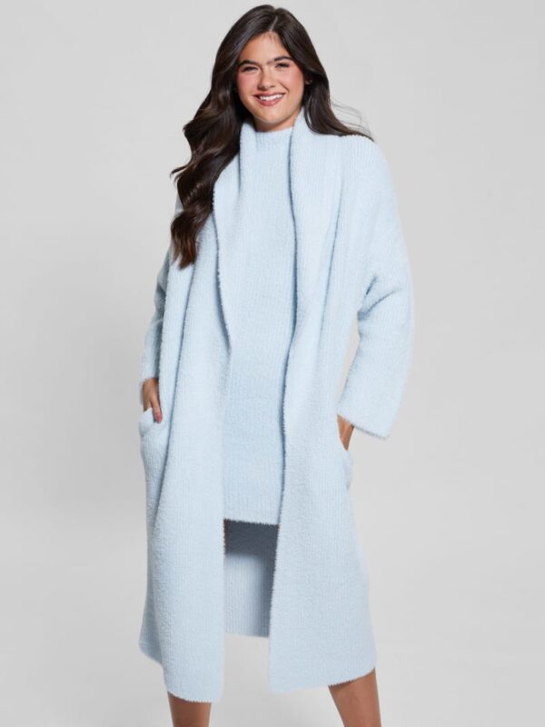 vero oversized mini cardigan coat