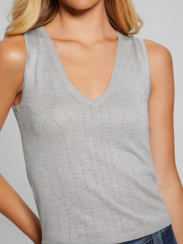 janine rhinestone sweater knit top