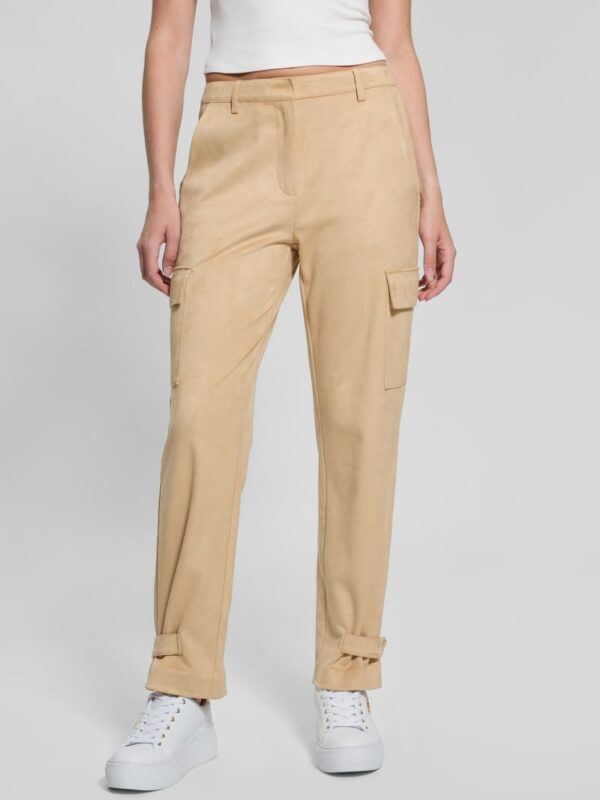 mariza faux suede cargo pants