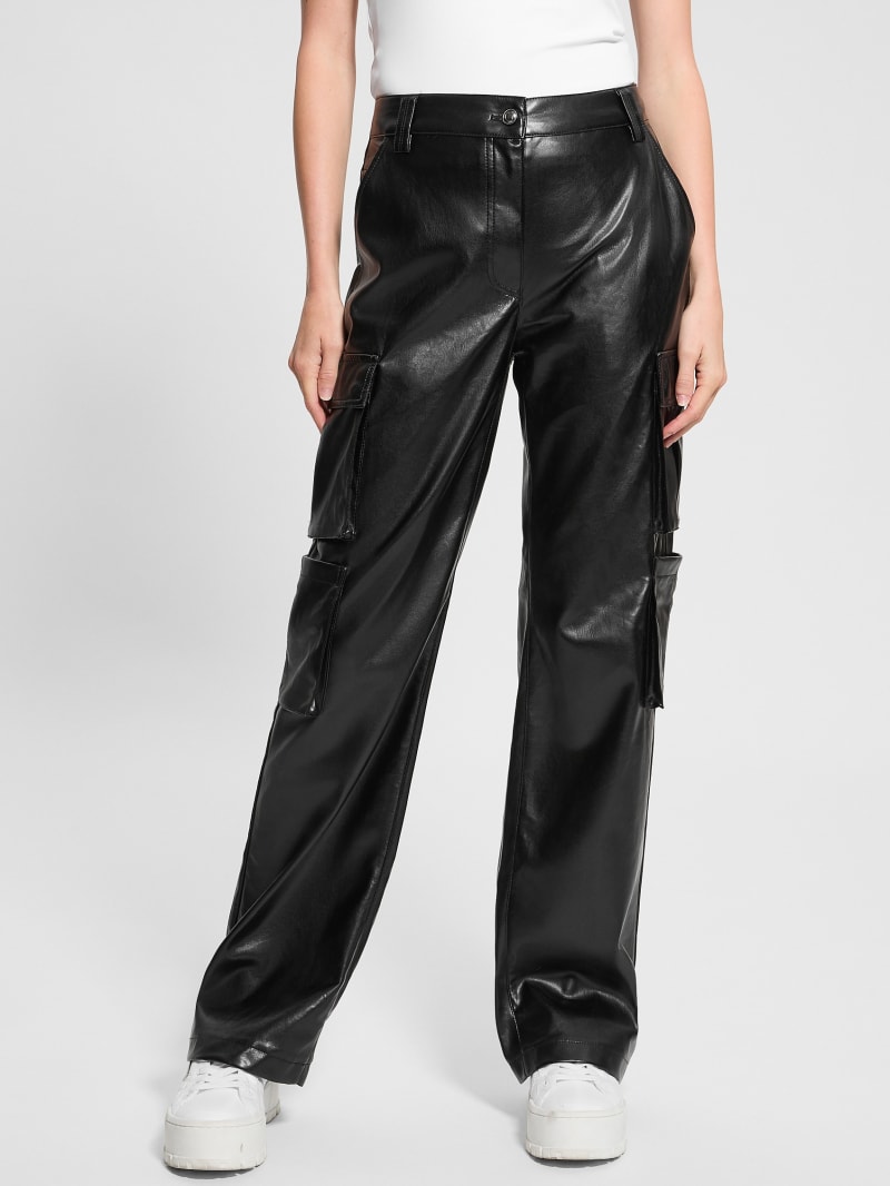 kori faux leather cargo pants kori faux leather cargo pants