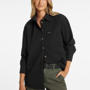 oversized long sleeve pocket shirt