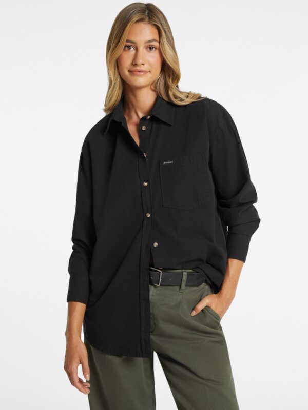oversized long sleeve pocket shirt
