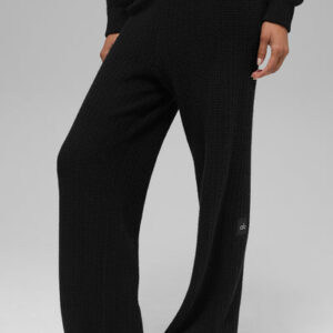 cashmere high waist plush waffle pant