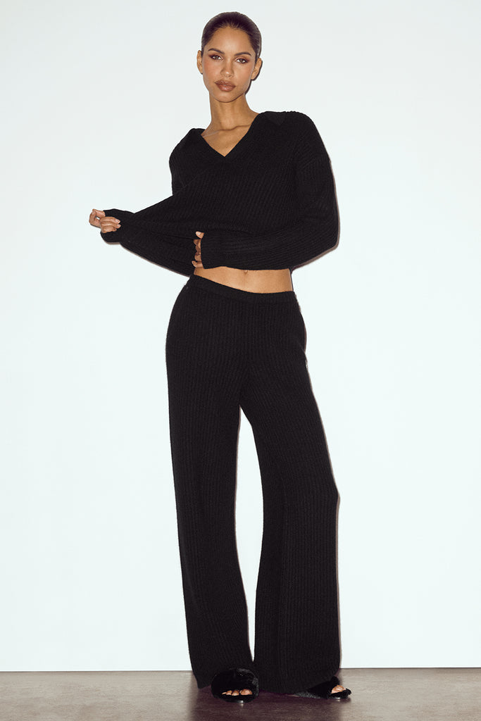 cashmere high waist northstar straight leg pant cashmere high waist northstar straight leg pant