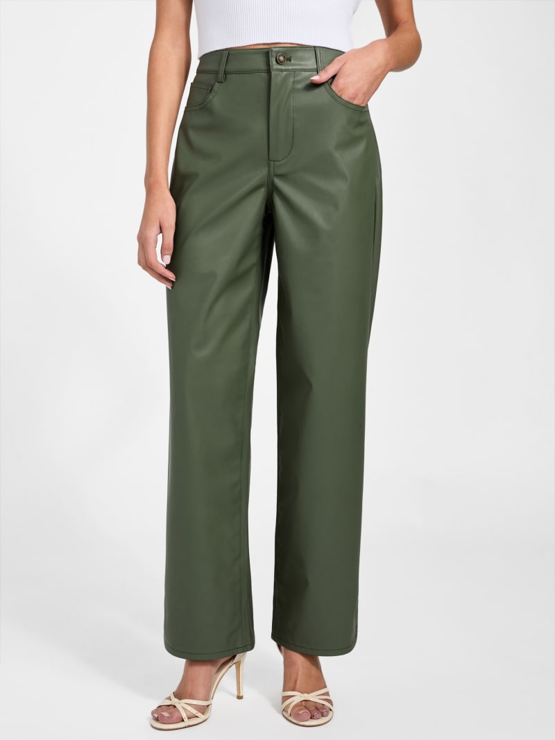 alix faux leather high rise straight pants alix faux leather high rise straight pants