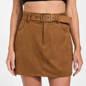 erin faux suede mini skirt