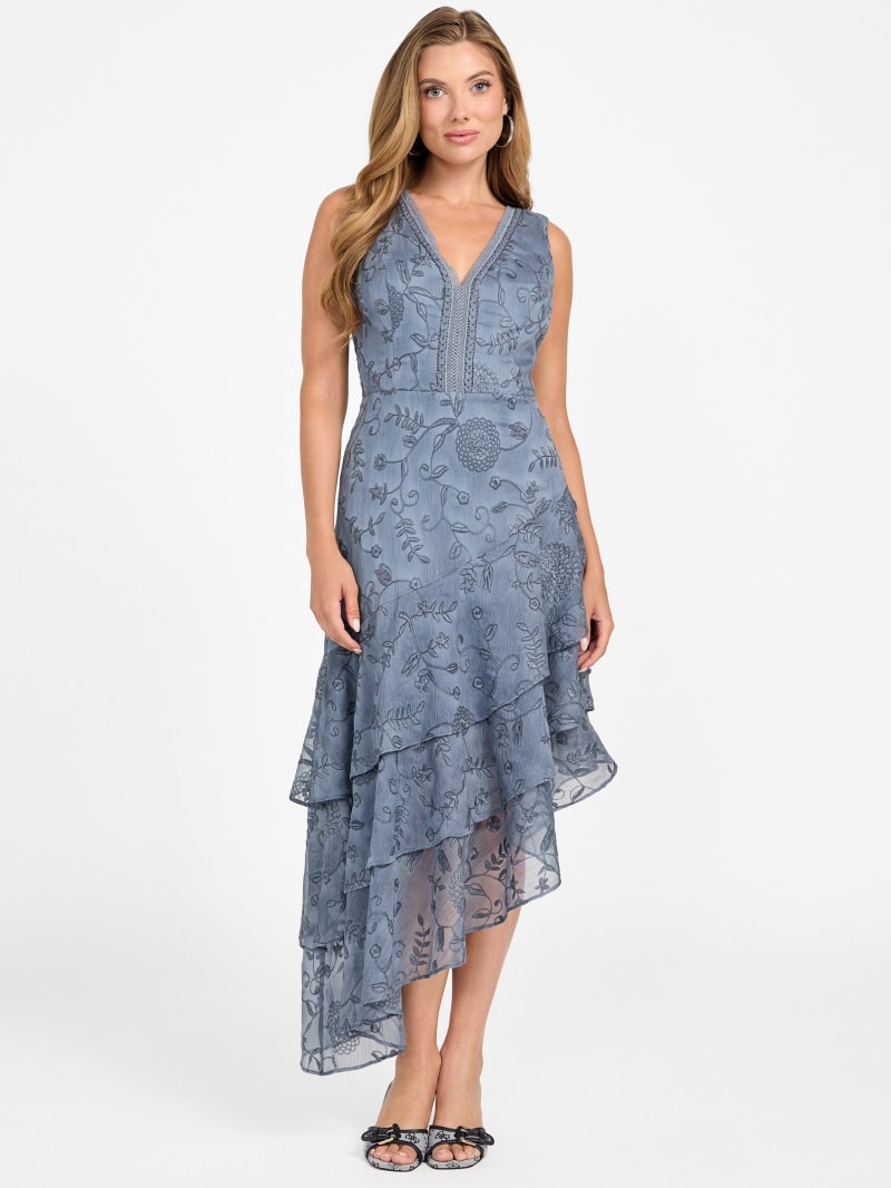 loren embossed tiered dress loren embossed tiered dress