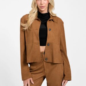 aria faux suede jacket
